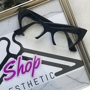 Rimless Bottom Cat-Eye Glasses